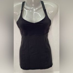 Lululemon Scoop Me Up Black Tank Top